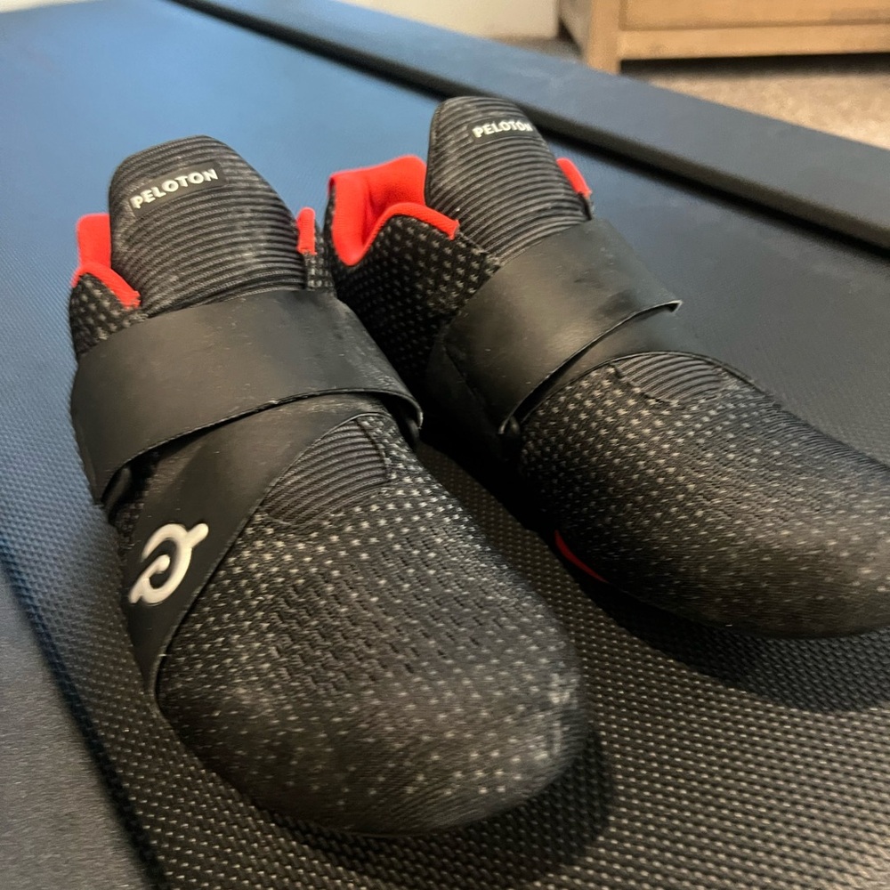 Peloton Men's Athletic Shoes in Black and Red
